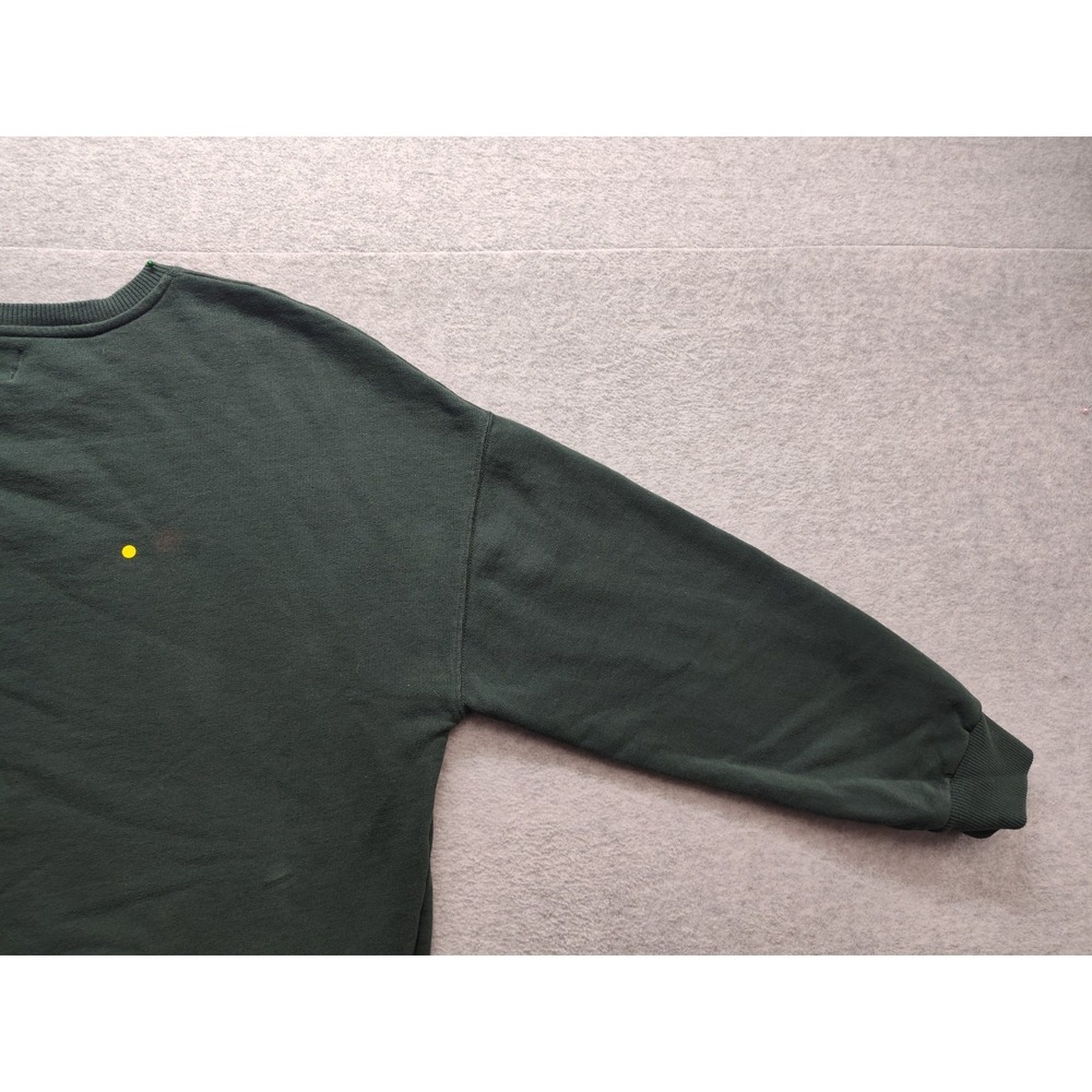 Books & Coffee Women Sweatshirt L Dark Green 100% Cotton Graphic Comfy Pullover - Picture 12 of 16